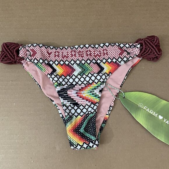 Farm Rio Amulet Yawanawa Beach Swim Summer Bikini Bottom NWT Size S - Picture 3 of 7